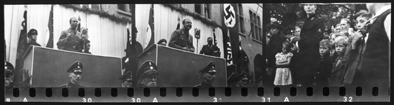 407030 Afbeeldingen van de Openbare Vergadering van de Nationaal-Socialistische Beweging (N.S.B.) op het Janskerkhof te ...